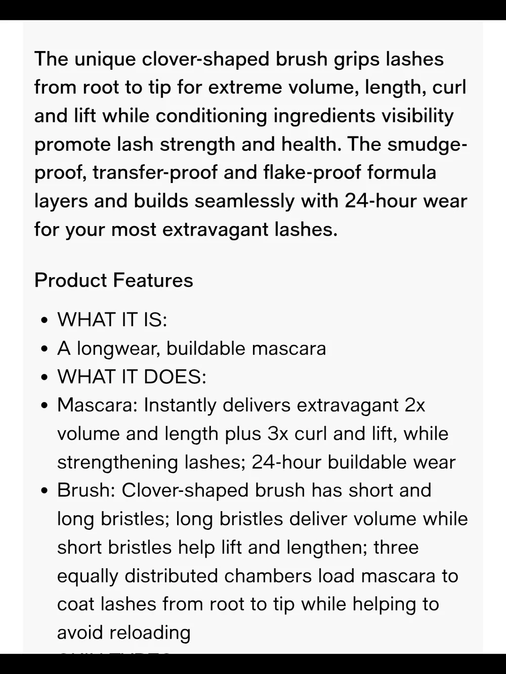 Laura Mercier Caviar Extravagant Volumizing & Lifting Masvara — Black